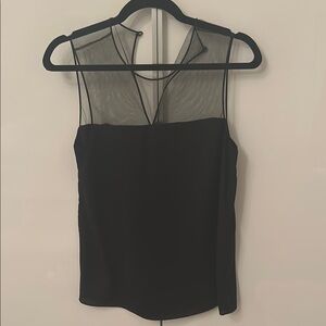 Black Sleeveless Sheer Top